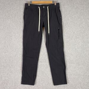 Vuori Charcoal Gray Ripstop Pant Size Medium Elastic Waistband Drawcord Outdoor